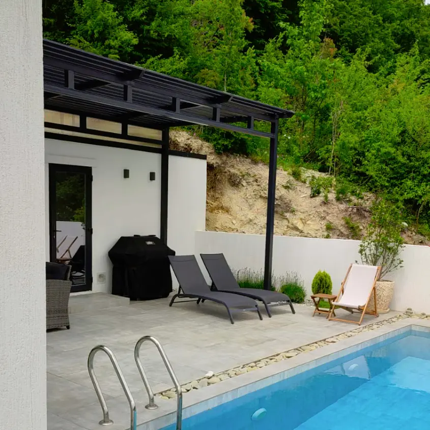 Фото 6 Пергола из металлопланкена RAL7024 Серый Графит