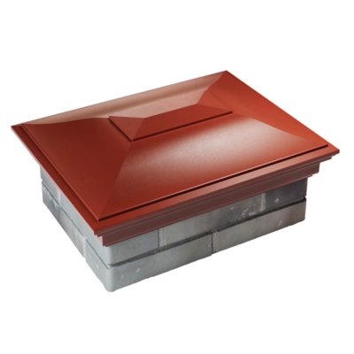 Колпак ZKING МОНБЛАН 520х385мм Красный на столб 2х1.5 кирпича