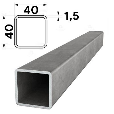 Труба профильная 40х40х1,5мм длина 6 метров