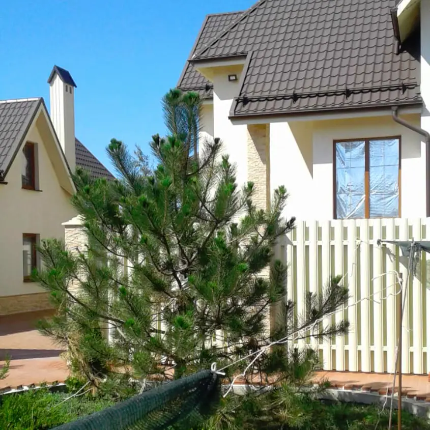 Фото 7 забор штакетник полукруглый RAL9003 Белый двусторонний