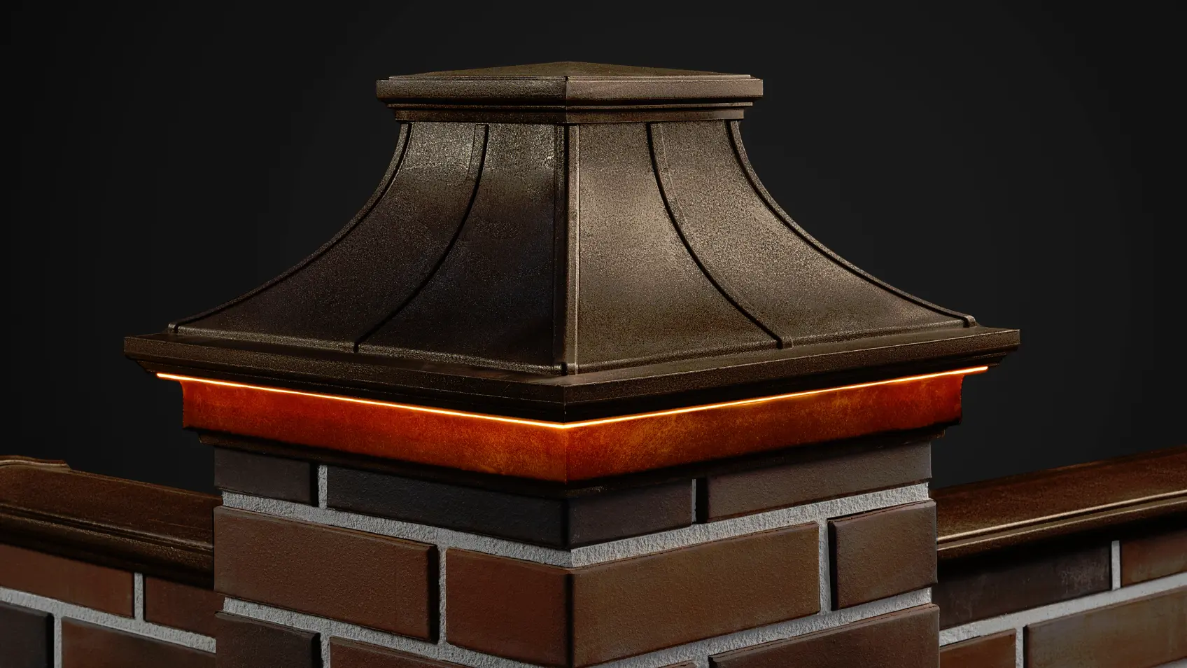 Фото 4 Колпаки Монблан Премиум Коричневые с подсветкой