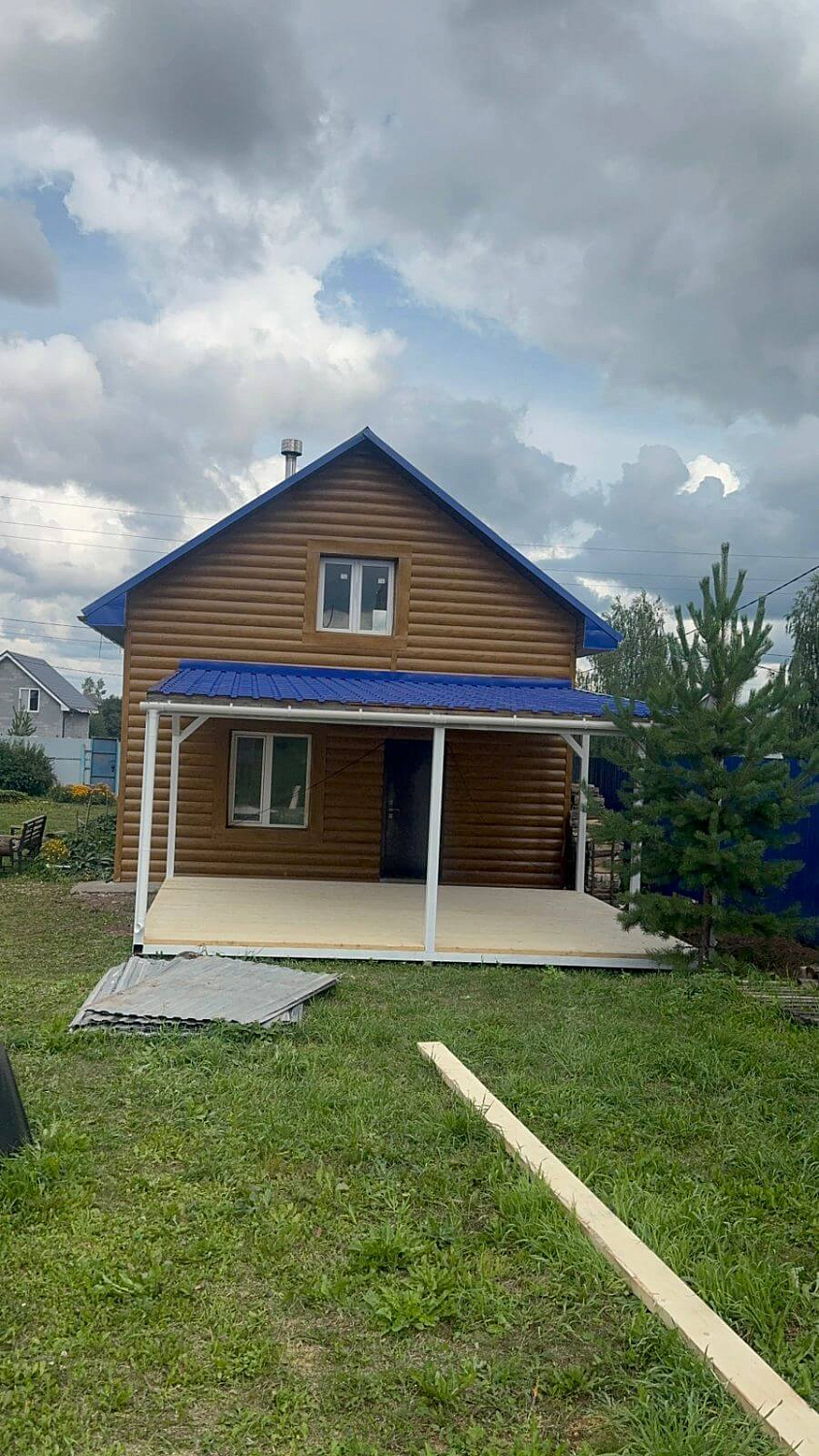 Металлосайдинг Блок-Хаус Кедр Темный SteelArt