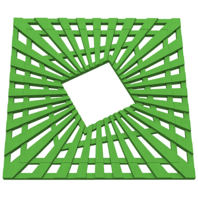 Приствольная решетка ПП ZKING ATMOSPHERE 1200х1200мм Зеленая 3